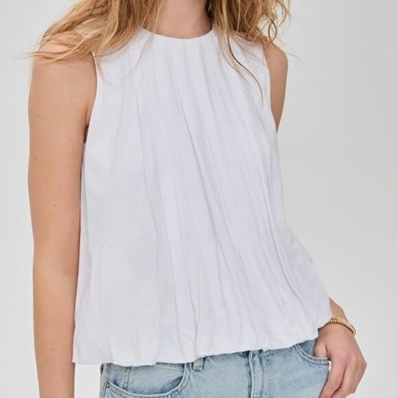 NWT Madewell White Sleeveless Bubble Fashion Top - Small - Picture 15 of 16